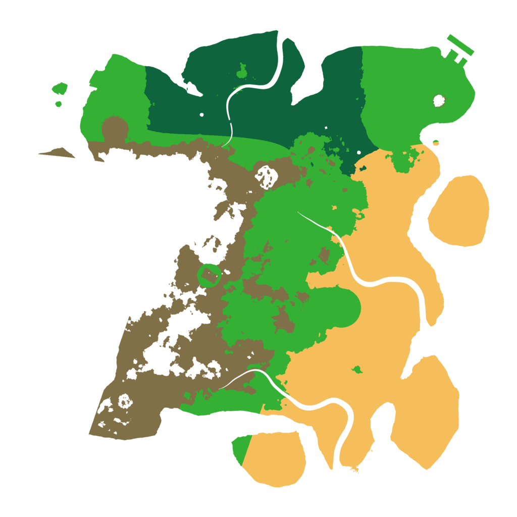 Biome Rust Map: Procedural Map, Size: 3500, Seed: 2025515614