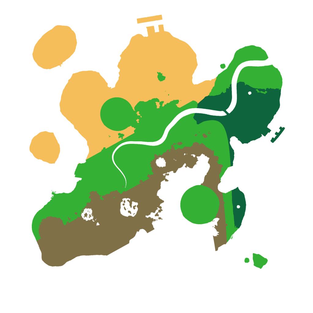 Biome Rust Map: Procedural Map, Size: 2500, Seed: 9302025