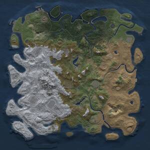 Thumbnail Rust Map: Procedural Map, Size: 5000, Seed: 287031, 19 Monuments