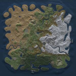 Thumbnail Rust Map: Procedural Map, Size: 5000, Seed: 693219, 19 Monuments