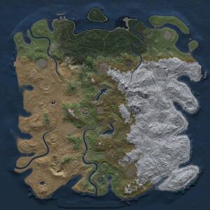 Thumbnail Rust Map: Procedural Map, Size: 5000, Seed: 154812, 19 Monuments