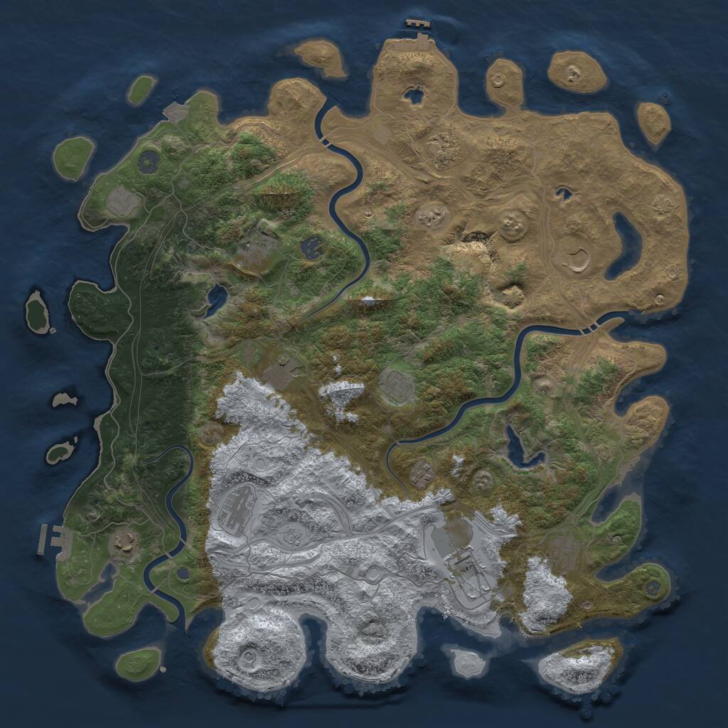 Rust Map: Procedural Map, Size: 4750, Seed: 3028, 19 Monuments