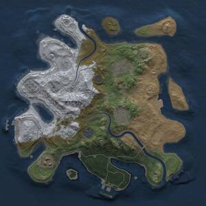 Thumbnail Rust Map: Procedural Map, Size: 3000, Seed: 1433325526, 14 Monuments