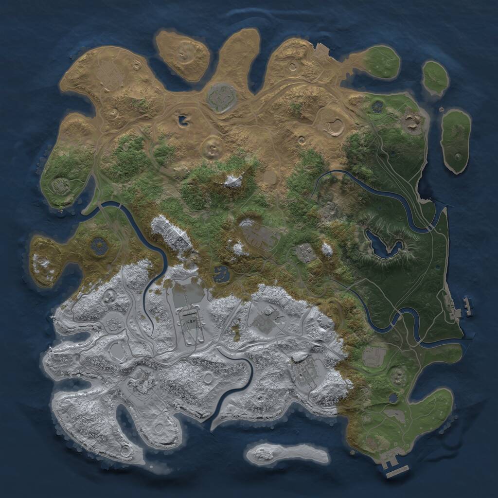 Rust Map: Procedural Map, Size: 4250, Seed: 259035, 19 Monuments