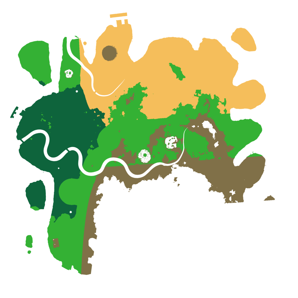 Biome Rust Map: Procedural Map, Size: 3500, Seed: 132093561