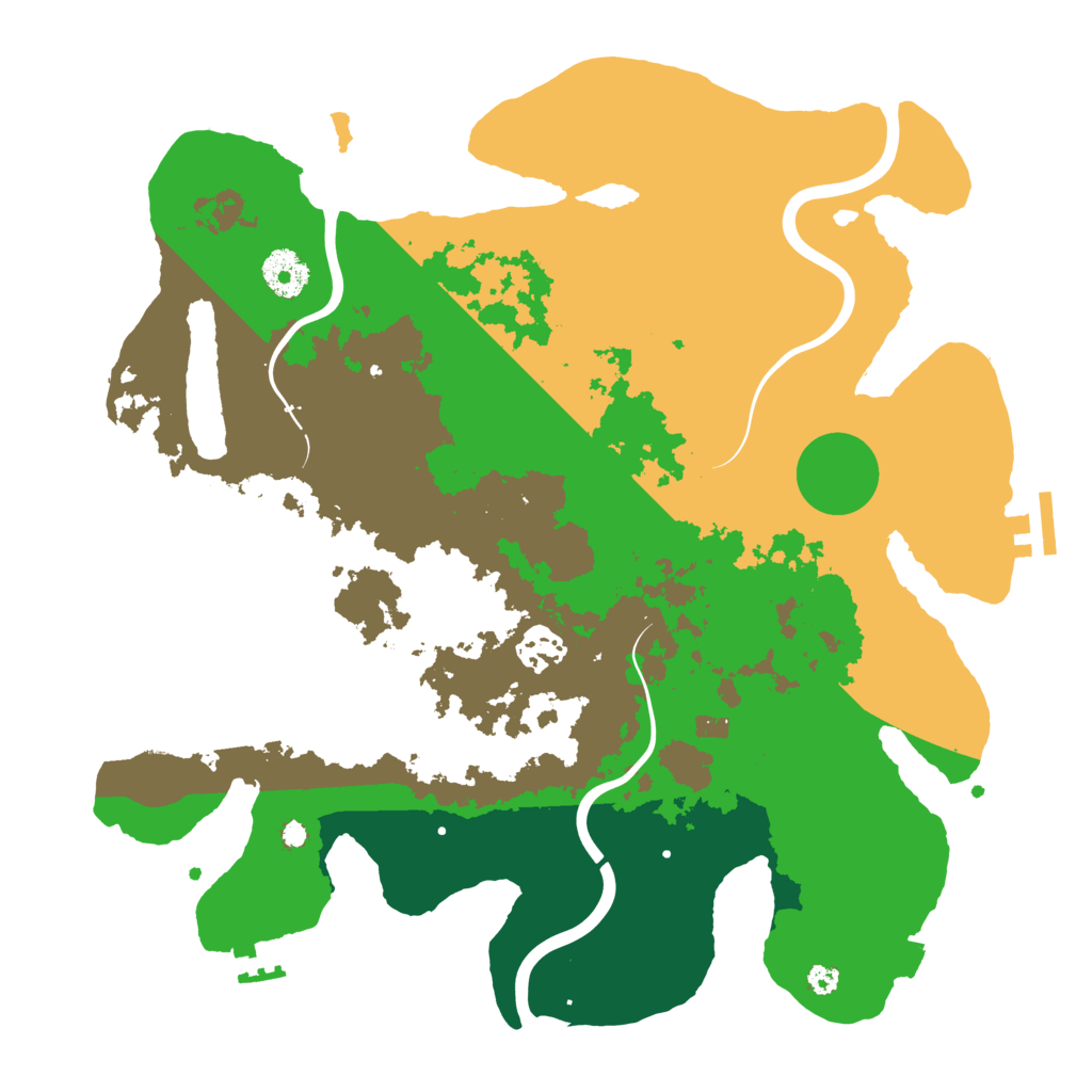 Biome Rust Map: Procedural Map, Size: 3500, Seed: 1831842428