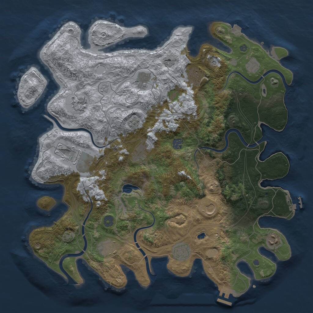 Rust Map: Procedural Map, Size: 4250, Seed: 1599161133, 19 Monuments