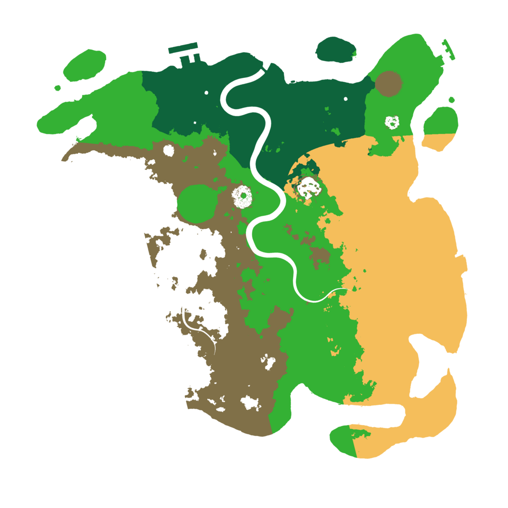 Biome Rust Map: Procedural Map, Size: 3500, Seed: 521982387