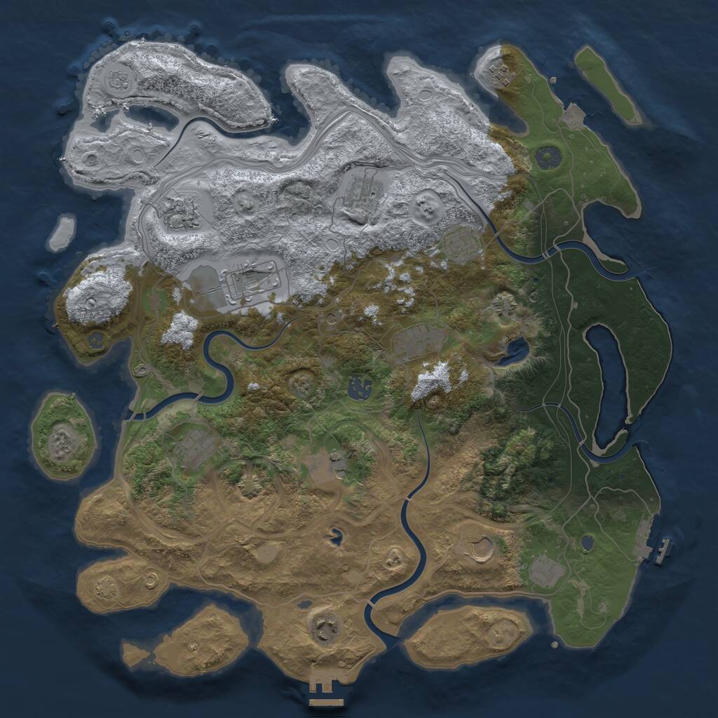 Rust Map: Procedural Map, Size: 4250, Seed: 1731120021, 19 Monuments