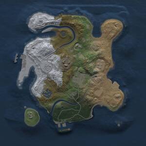 Thumbnail Rust Map: Procedural Map, Size: 2500, Seed: 1621377073, 12 Monuments