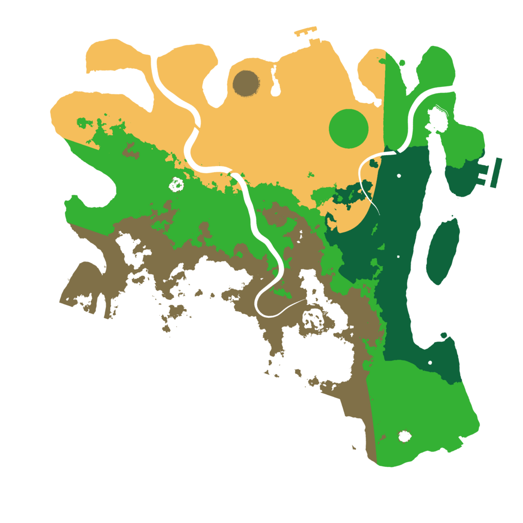 Biome Rust Map: Procedural Map, Size: 3500, Seed: 307418421
