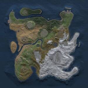 Thumbnail Rust Map: Procedural Map, Size: 3000, Seed: 874707591, 16 Monuments