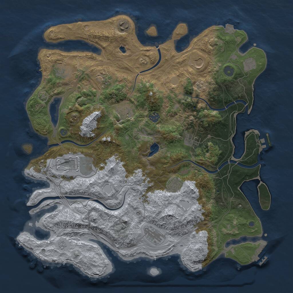 Rust Map: Procedural Map, Size: 4250, Seed: 35599, 19 Monuments