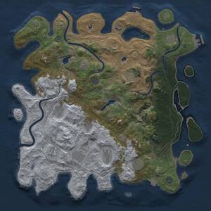 Thumbnail Rust Map: Procedural Map, Size: 4500, Seed: 1272636226, 19 Monuments