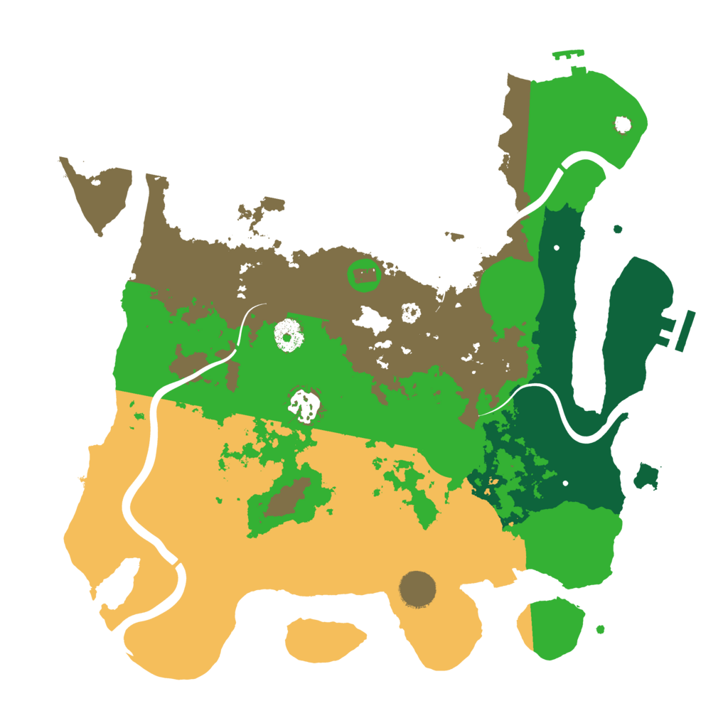 Biome Rust Map: Procedural Map, Size: 3500, Seed: 860813064