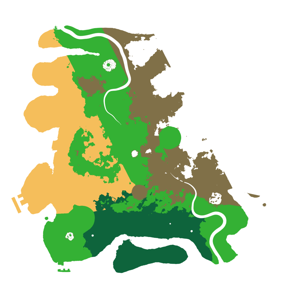 Biome Rust Map: Procedural Map, Size: 3500, Seed: 3746431