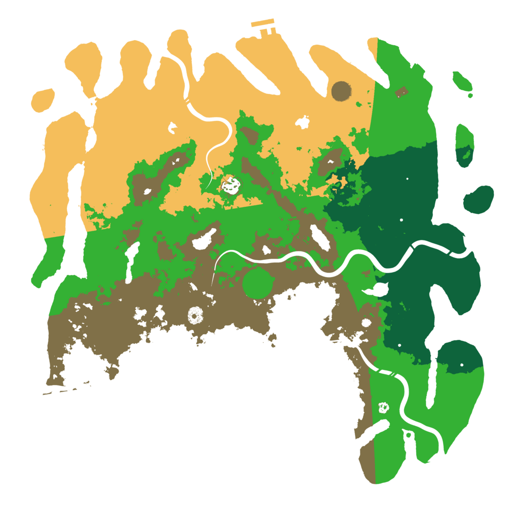 Biome Rust Map: Procedural Map, Size: 4500, Seed: 1392082420