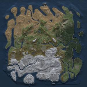 Thumbnail Rust Map: Procedural Map, Size: 4500, Seed: 1392082420, 19 Monuments