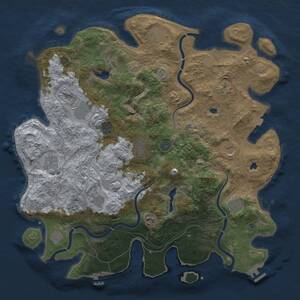 Thumbnail Rust Map: Procedural Map, Size: 4500, Seed: 1207384493, 19 Monuments