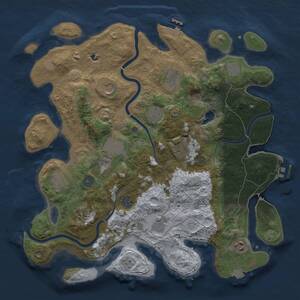Thumbnail Rust Map: Procedural Map, Size: 4000, Seed: 1286207491, 19 Monuments