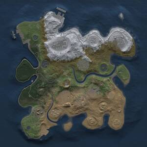 Thumbnail Rust Map: Procedural Map, Size: 3000, Seed: 1011624918, 16 Monuments