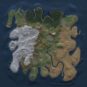 Thumbnail Rust Map: Procedural Map, Size: 3500, Seed: 1807305815, 16 Monuments