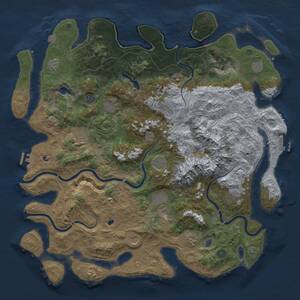 Thumbnail Rust Map: Procedural Map, Size: 5000, Seed: 131642353, 19 Monuments
