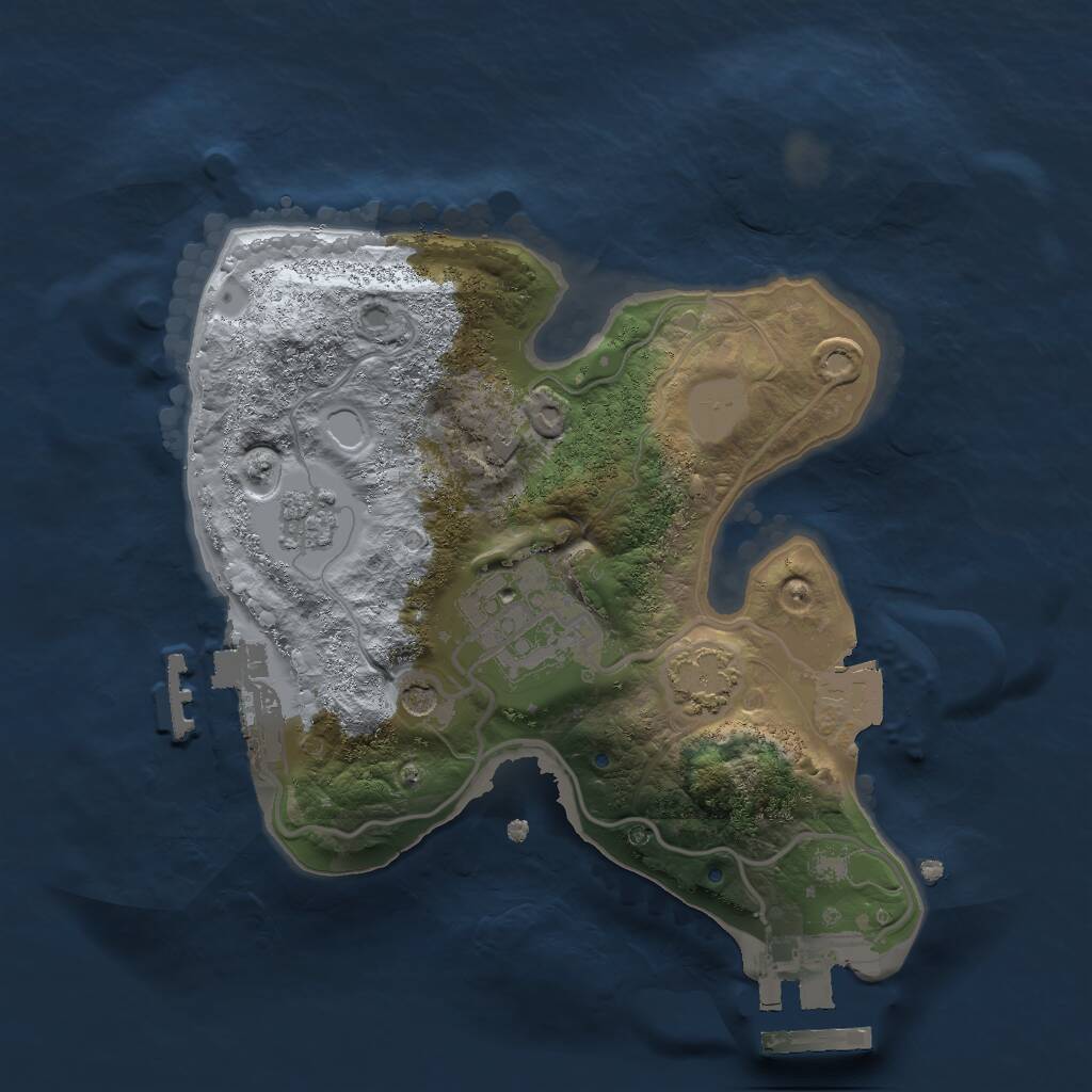 Rust Map: Procedural Map, Size: 2000, Seed: 396711908, 7 Monuments