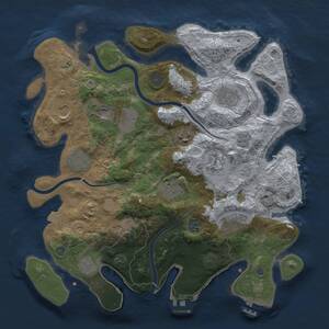 Thumbnail Rust Map: Procedural Map, Size: 3600, Seed: 876640, 19 Monuments