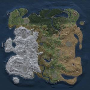 Thumbnail Rust Map: Procedural Map, Size: 4000, Seed: 2469964, 19 Monuments