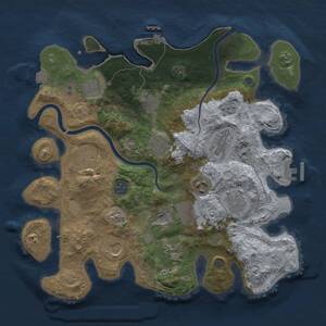 Thumbnail Rust Map: Procedural Map, Size: 3500, Seed: 746147965, 19 Monuments