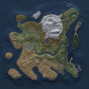 Thumbnail Rust Map: Procedural Map, Size: 3000, Seed: 672830329, 12 Monuments