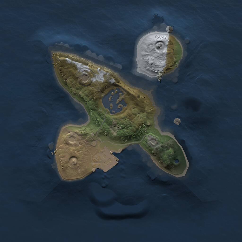 Rust Map: Procedural Map, Size: 1500, Seed: 249036398, 4 Monuments