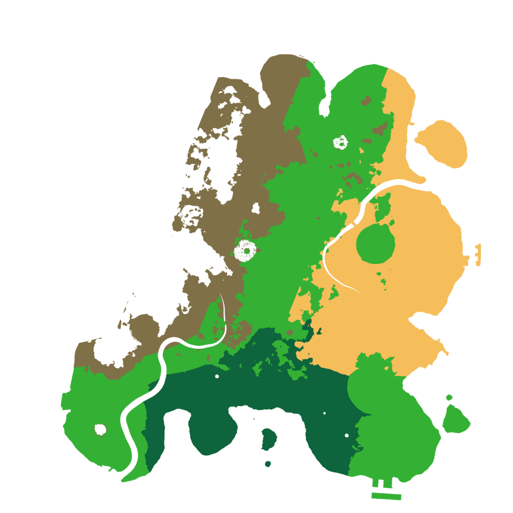Biome Rust Map: Procedural Map, Size: 3500, Seed: 1231164011