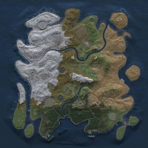 Thumbnail Rust Map: Procedural Map, Size: 3800, Seed: 1559345838, 17 Monuments