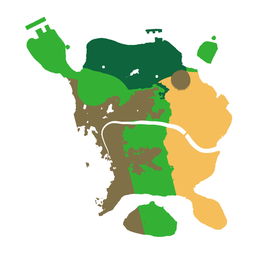Biome Rust Map: Procedural Map, Size: 2500, Seed: 65157052