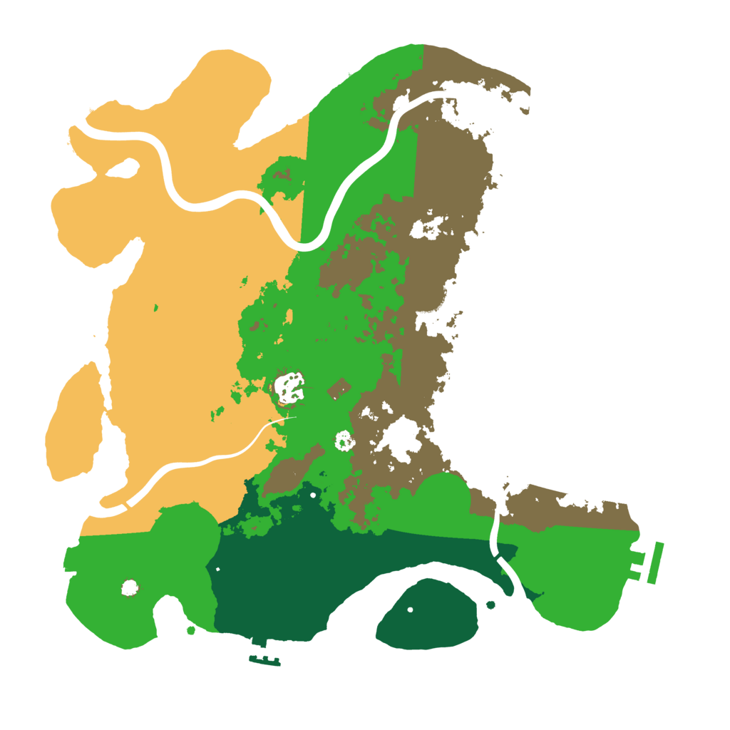 Biome Rust Map: Procedural Map, Size: 3500, Seed: 685381264