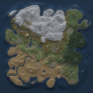 Thumbnail Rust Map: Procedural Map, Size: 4000, Seed: 699009154, 19 Monuments