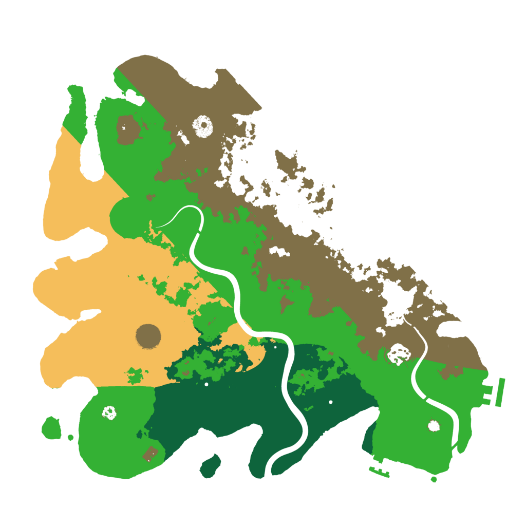 Biome Rust Map: Procedural Map, Size: 3700, Seed: 451754246