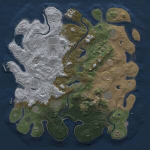 Thumbnail Rust Map: Procedural Map, Size: 4500, Seed: 1368609398, 19 Monuments