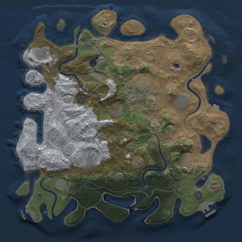Rust Map: Procedural Map, Size: 4250, Seed: 5618818, 19 Monuments