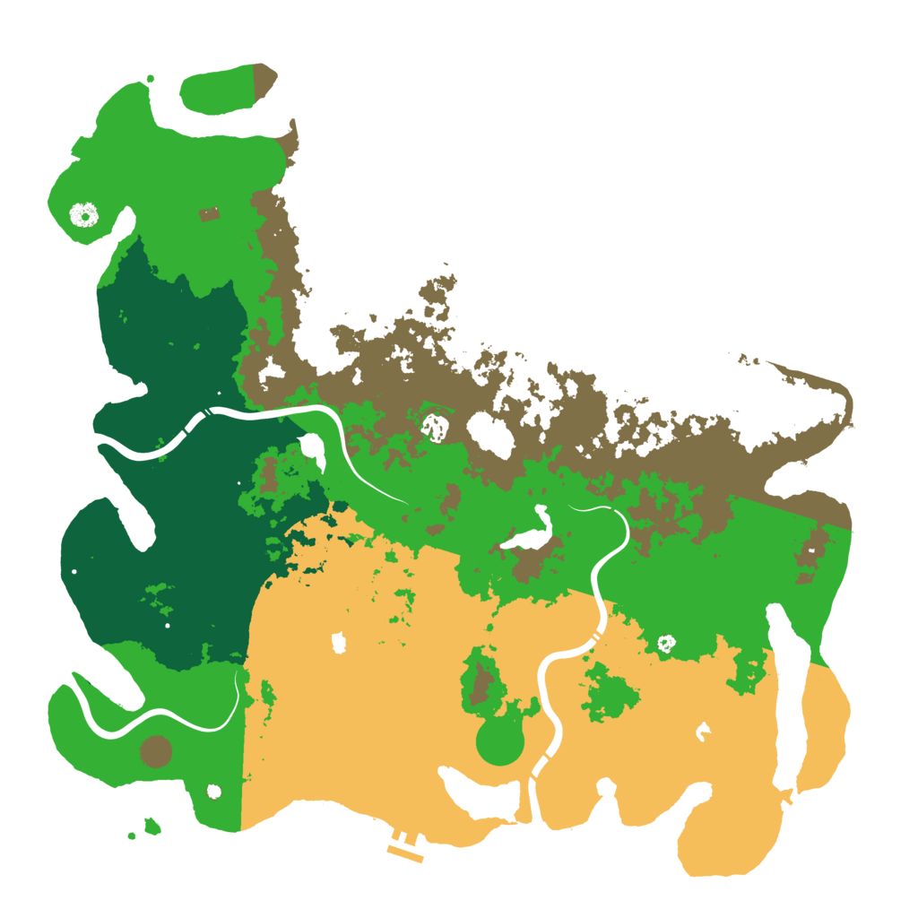 Biome Rust Map: Procedural Map, Size: 5000, Seed: 677111569