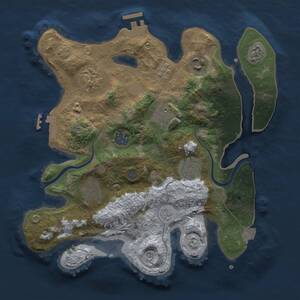 Thumbnail Rust Map: Procedural Map, Size: 3000, Seed: 384194278, 15 Monuments