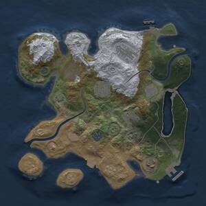Thumbnail Rust Map: Procedural Map, Size: 3000, Seed: 19972717, 14 Monuments