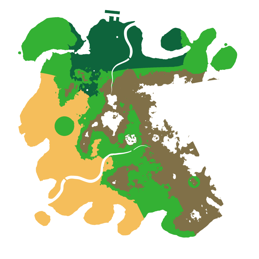 Biome Rust Map: Procedural Map, Size: 3500, Seed: 150644954