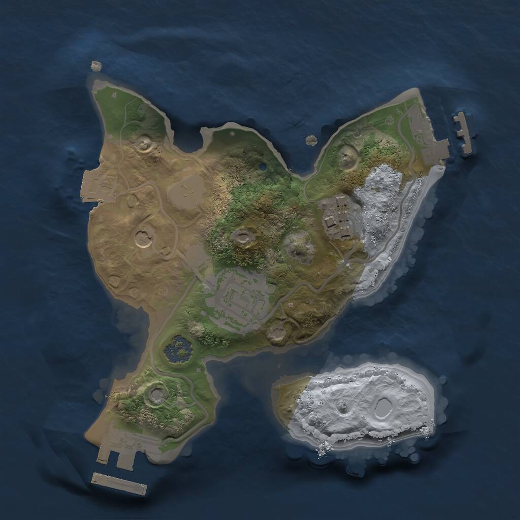 Rust Map: Procedural Map, Size: 1900, Seed: 10, 8 Monuments