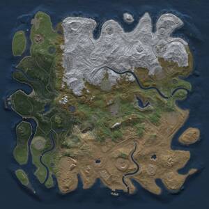 Thumbnail Rust Map: Procedural Map, Size: 4500, Seed: 299, 19 Monuments