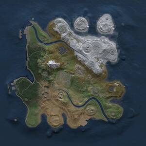 Thumbnail Rust Map: Procedural Map, Size: 2750, Seed: 6390, 12 Monuments