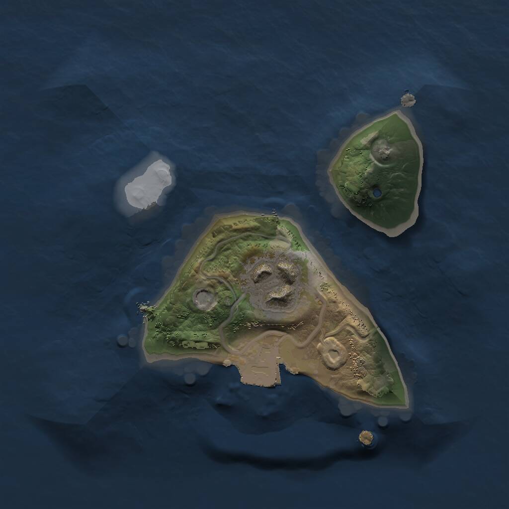 Rust Map: Procedural Map, Size: 1500, Seed: 1075356999, 4 Monuments