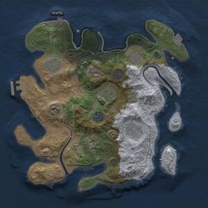 Thumbnail Rust Map: Procedural Map, Size: 3000, Seed: 2055521770, 14 Monuments